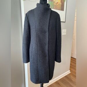 Kenneth Cole Women's Button 3/4 Length Boucle Wool Peacoat